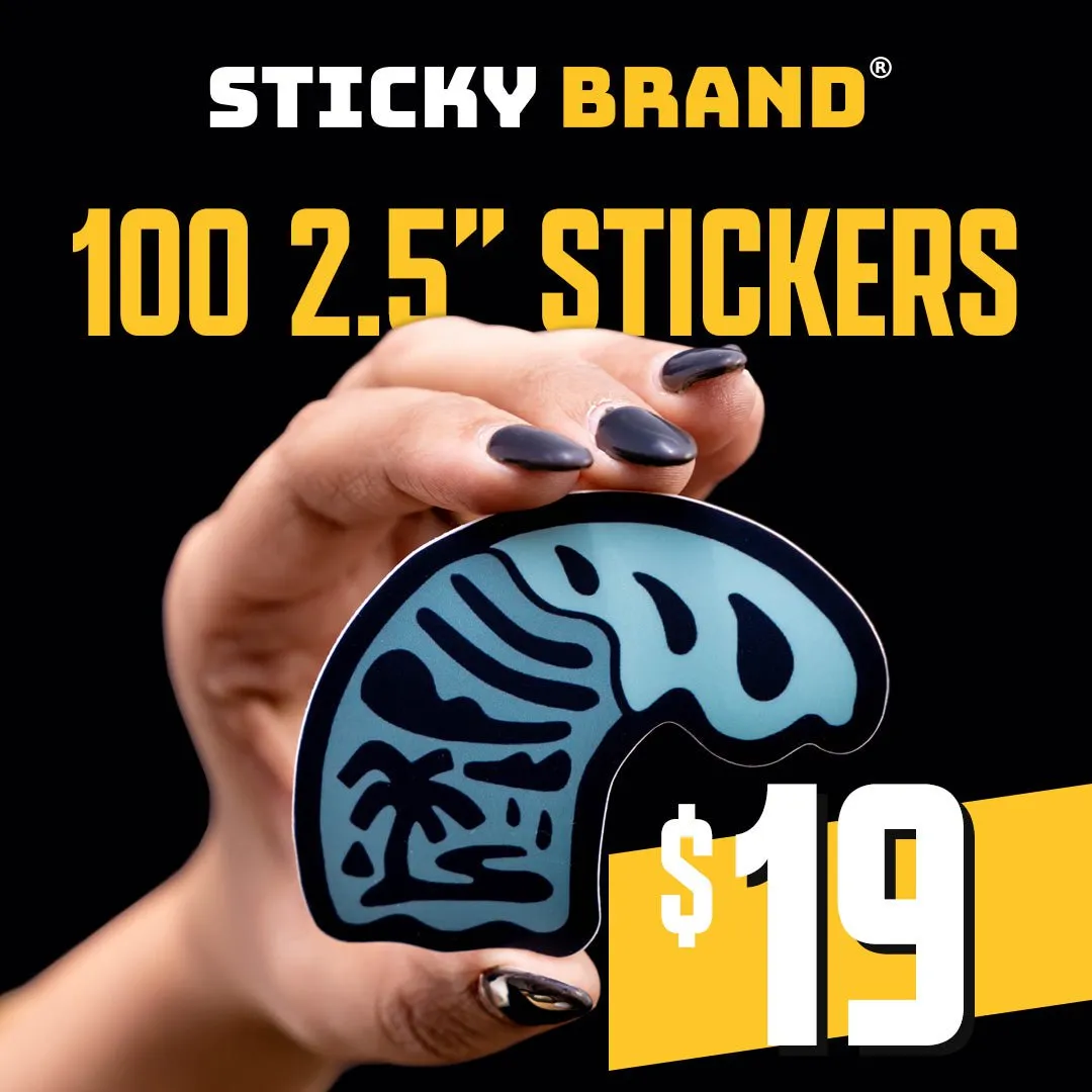 100 2.5" Custom Vinyl Stickers