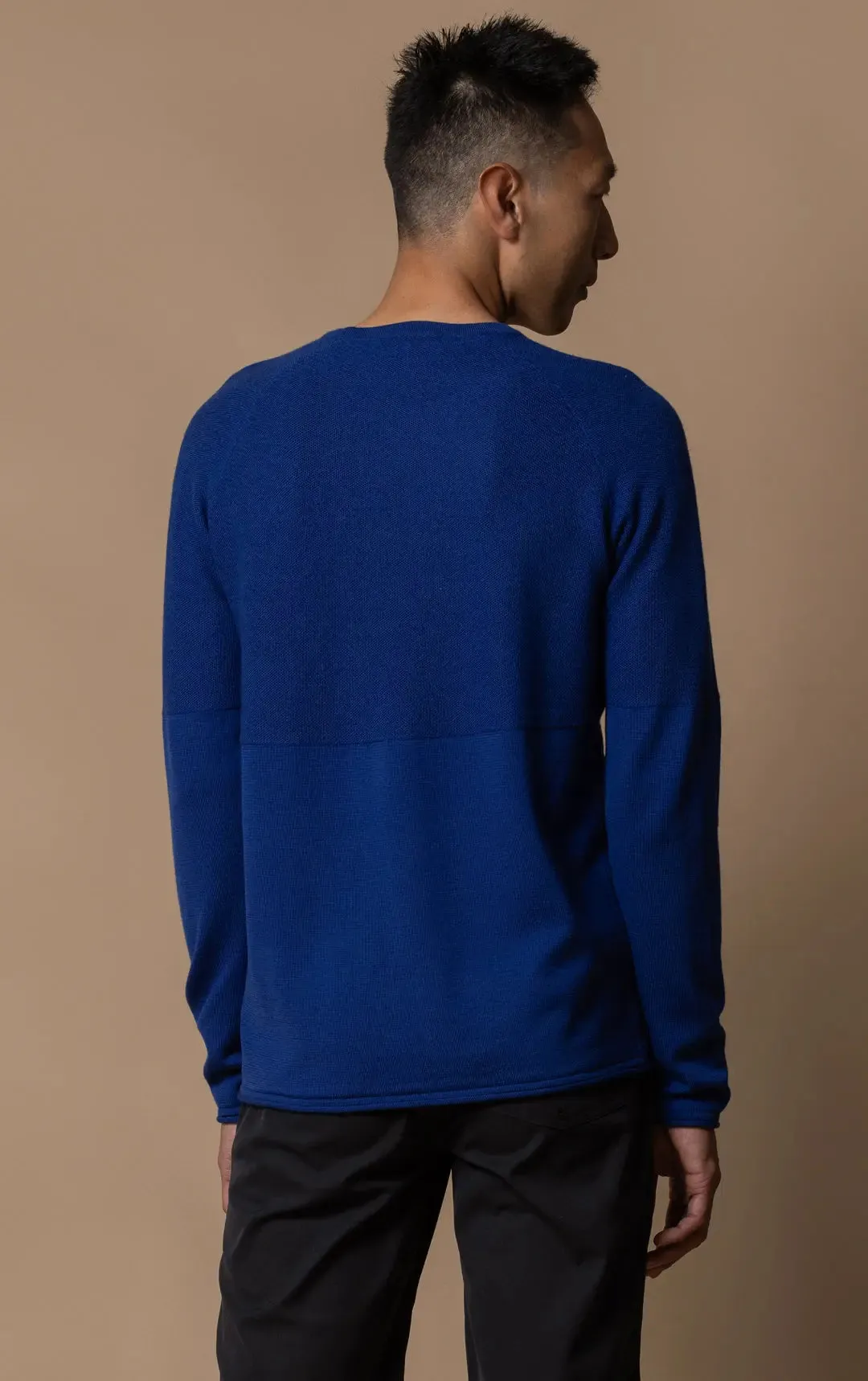 14 GAUGE MERINO LONG SLEEVE CREW  - CLEARANCE