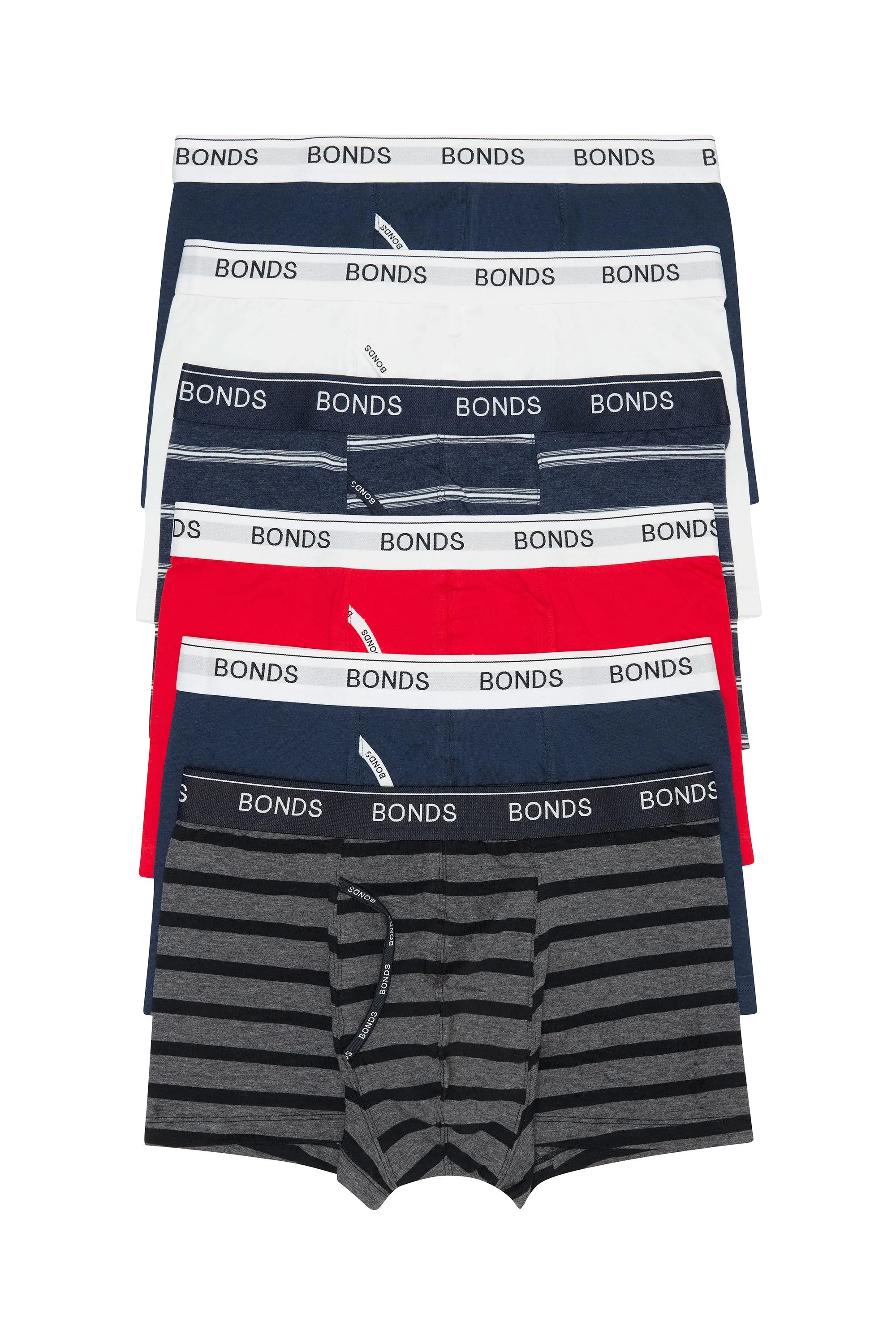 18 X Bonds Mens Guyfront Trunks Underwear Navy Red White Grey