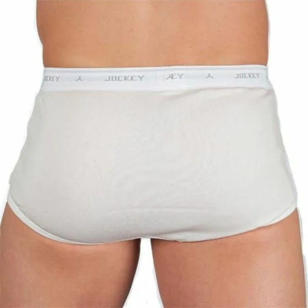 6 x Jockey White Y-Front Mens Underwear Briefs Trunks Plus Size