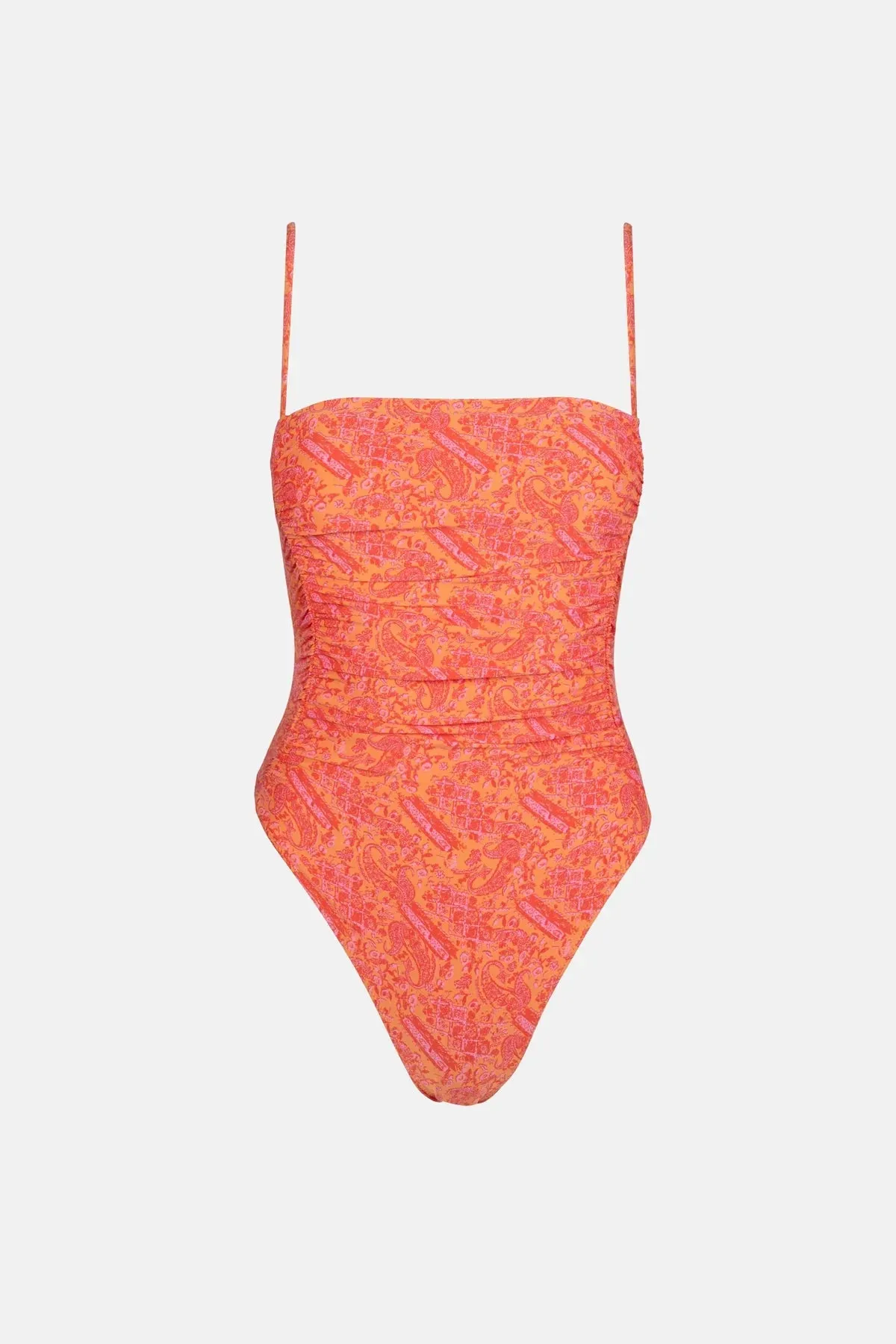 Adia Paisley Scrunched Side One Piece