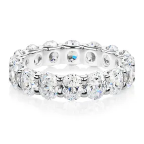 All-rounder eternity band with 4.41 carats* of diamond simulants in 10 carat white gold