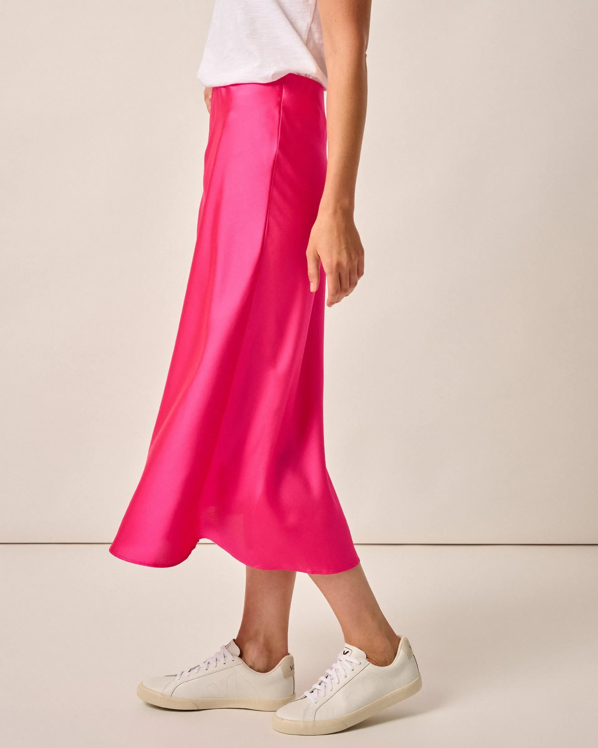 Audrey Charmeuse Slip Skirt