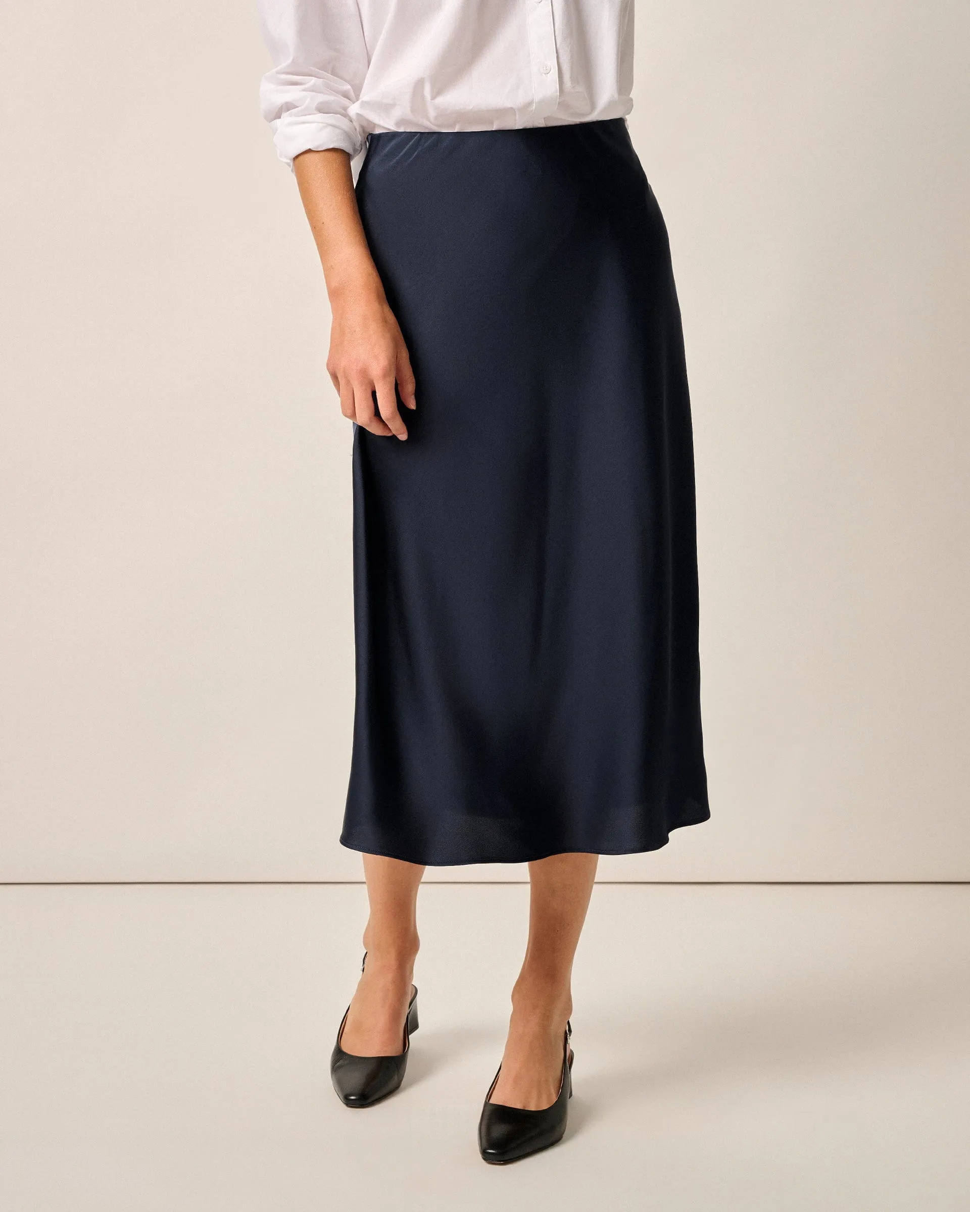 Audrey Charmeuse Slip Skirt