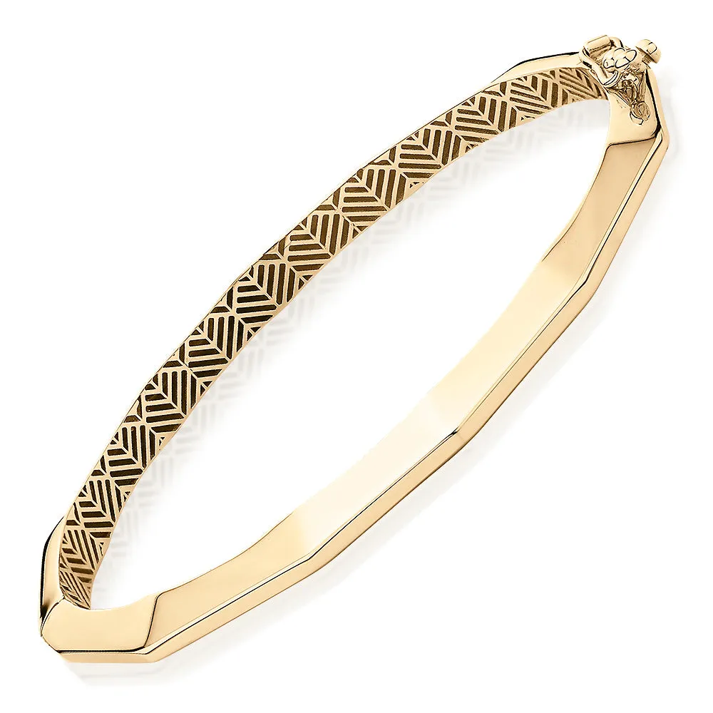 Bangle in 10 carat yellow gold