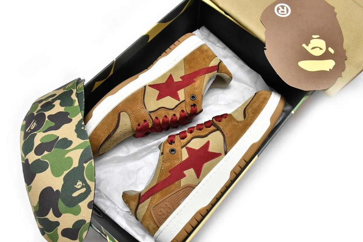 BAPE SK8 STA " WHEAT RED "