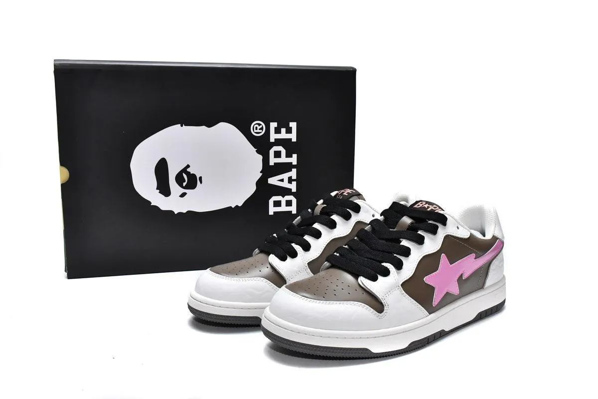 BAPE SK8 STA " WHITE BROWN "