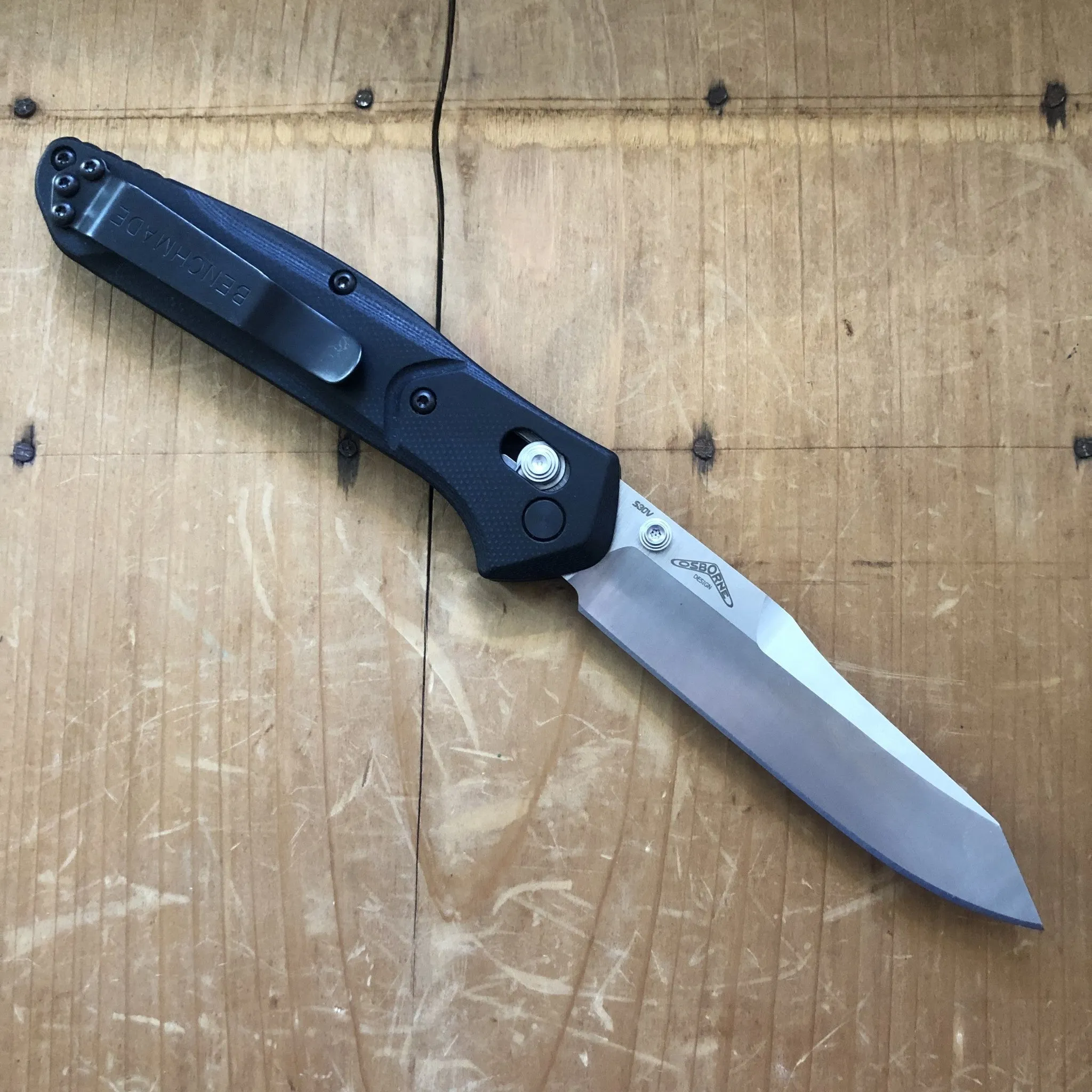 Benchmade 940-2 Osborne Reverse Tanto CPM-S30V AXIS Lock Black G10 Handle