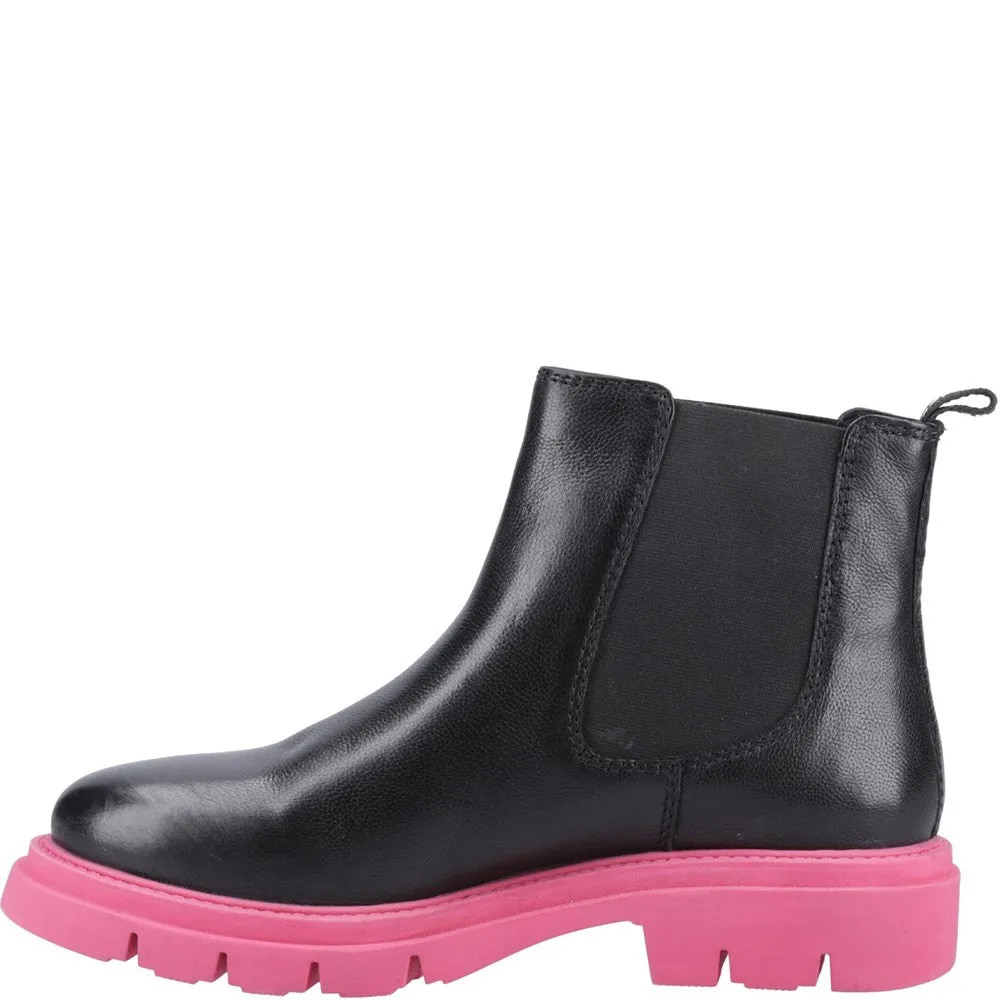 Black/Pink Raya Chelsea Boots