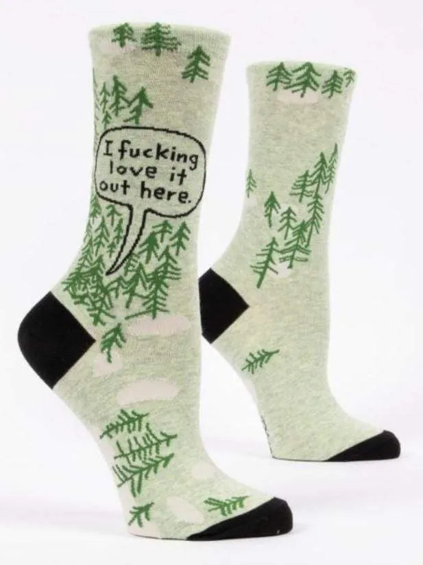 Blue Q "I F**king Love It Out Here!" Crew Socks - Men's