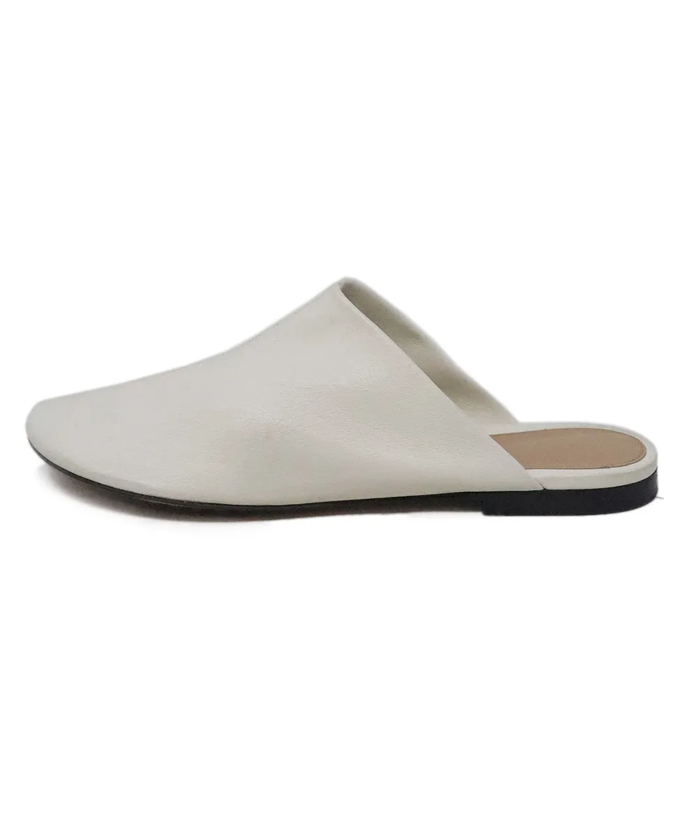 Bottega Veneta White Leather Slides sz 9.5