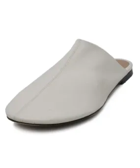 Bottega Veneta White Leather Slides sz 9.5