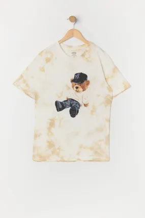 Boys Cool Teddy Graphic Tie Dye T-Shirt