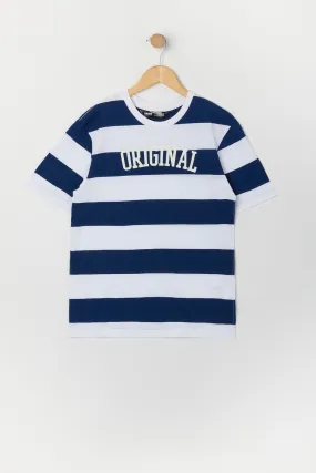 Boys Original Graphic Striped T-Shirt