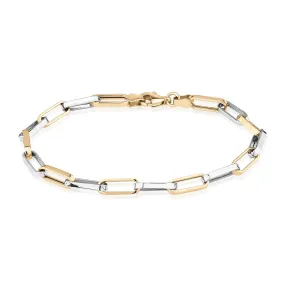 Bracelet in 10 carat yellow and white gold