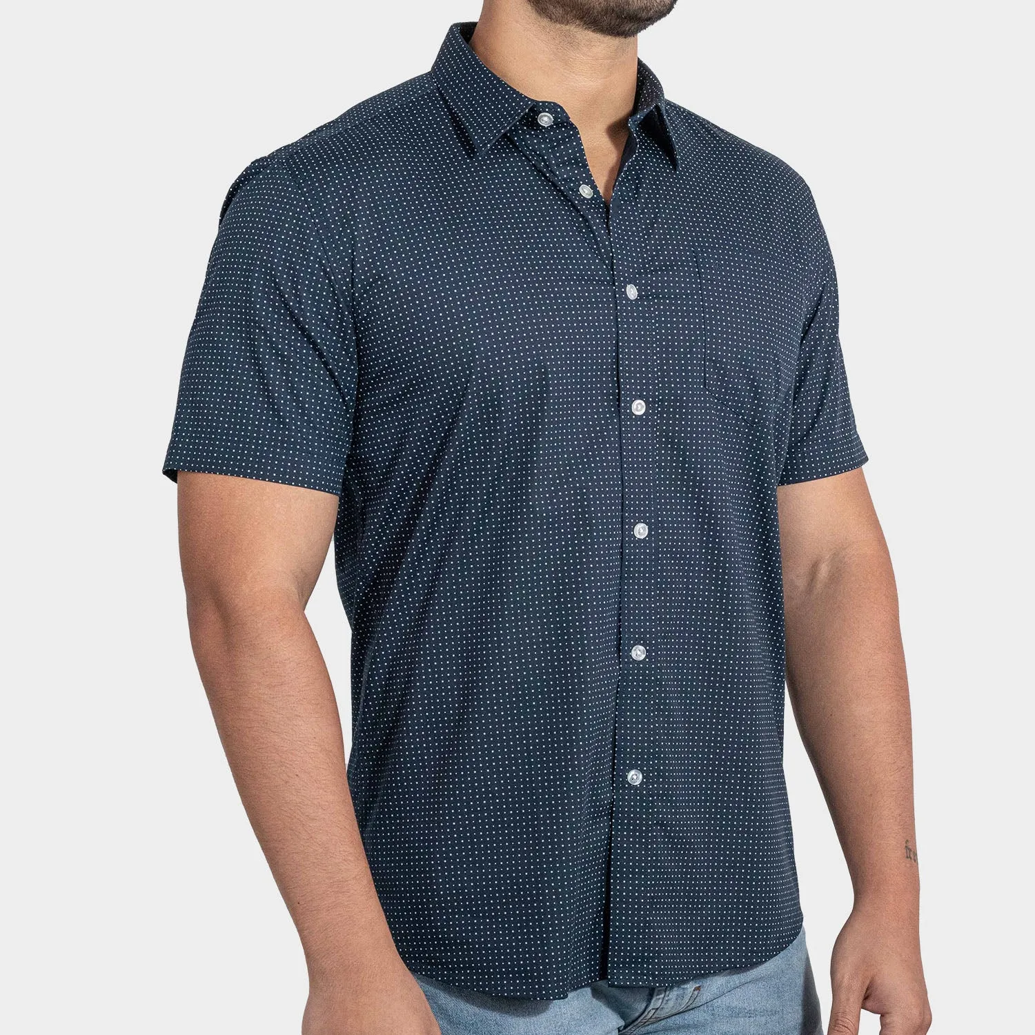 Camisa Casual Manga Camisa Casual Manga Corta Con Bolsillo Para Hombre