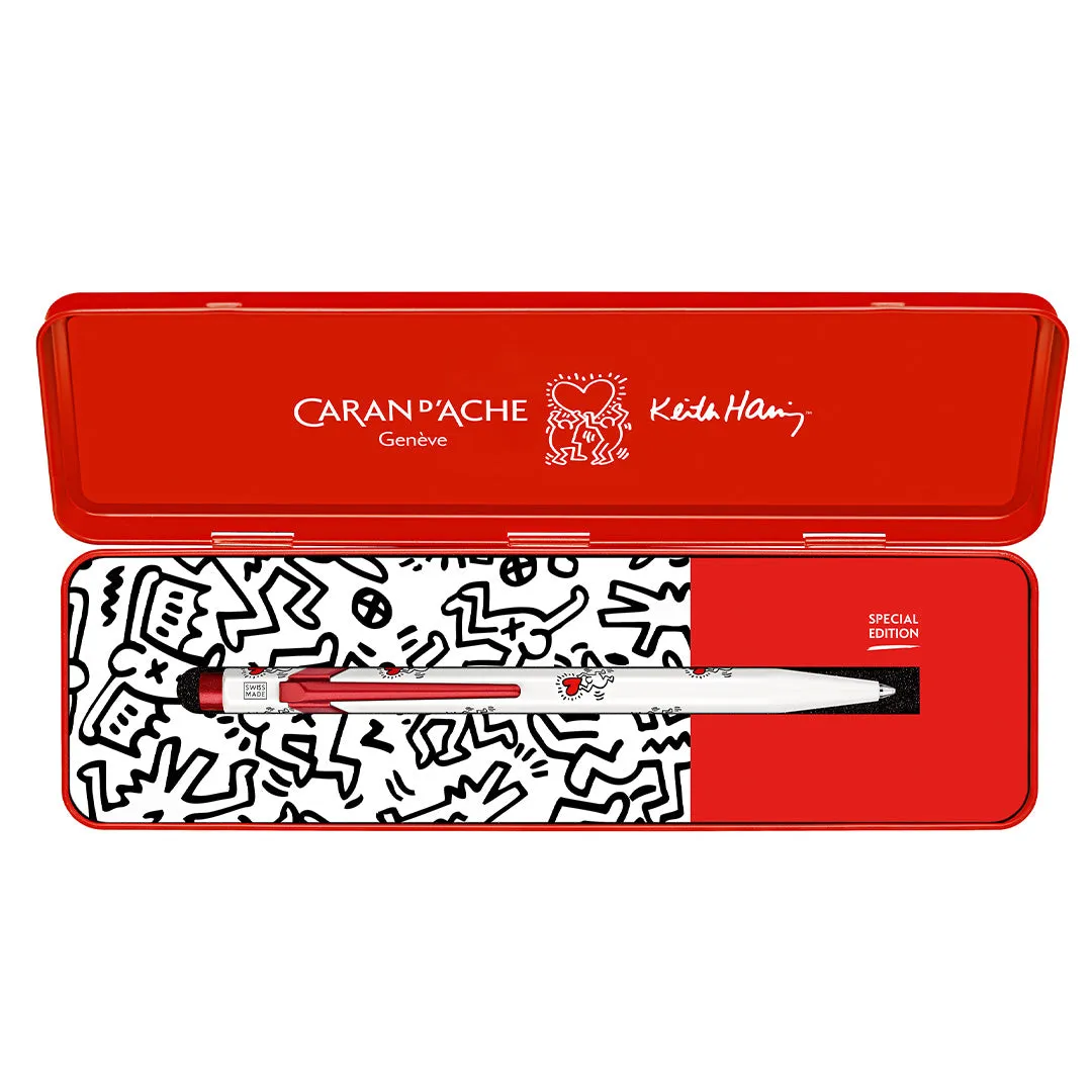 Caran d'Ache 849 Ballpoint Pen Keith Haring Special Edition White