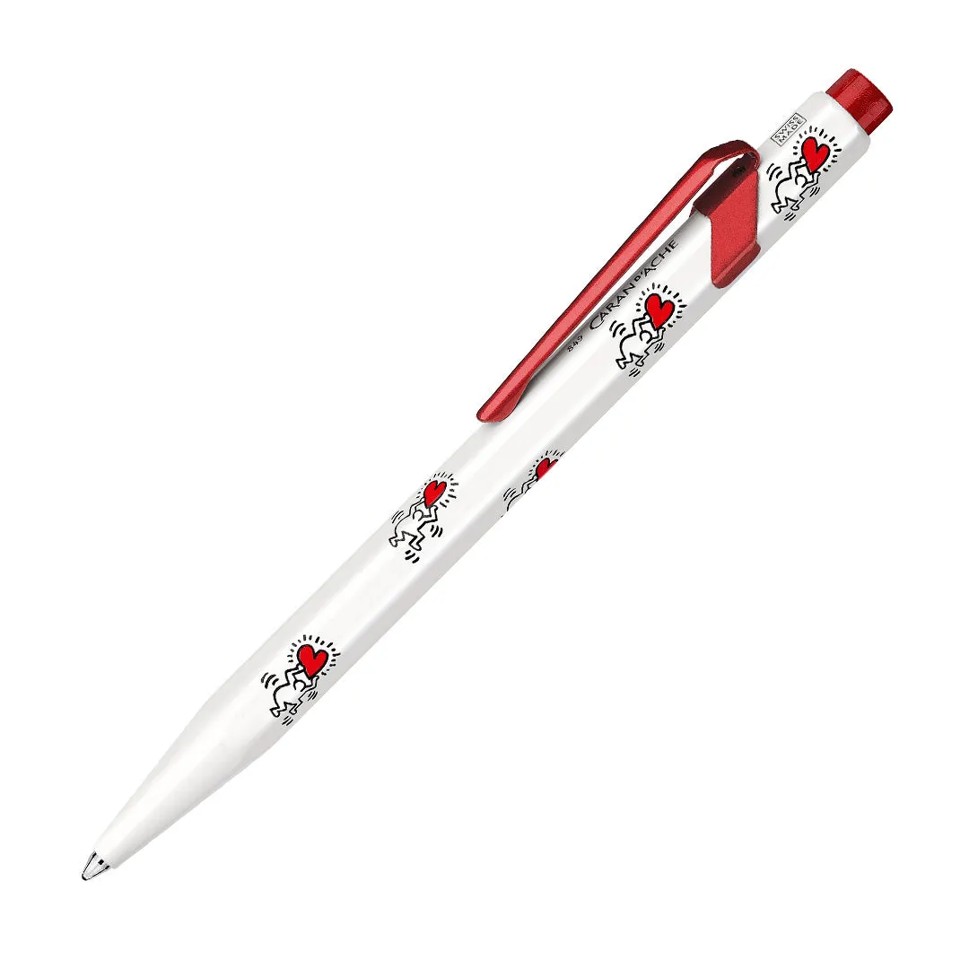 Caran d'Ache 849 Ballpoint Pen Keith Haring Special Edition White