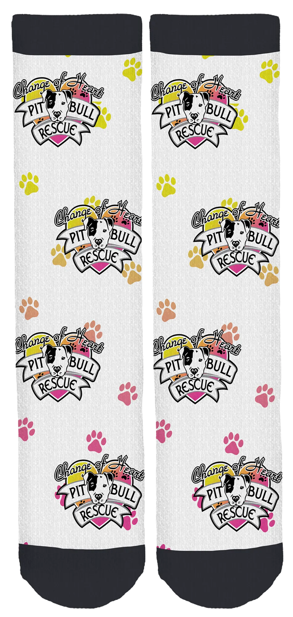 Change of Heart Pit Bull Rescue Crew Socks