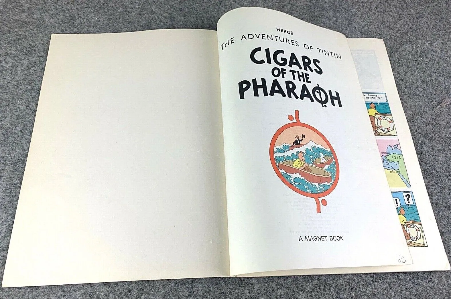 Cigars of the Pharaoh - Tintin Magnet UK Paperback Edition Book 1980s