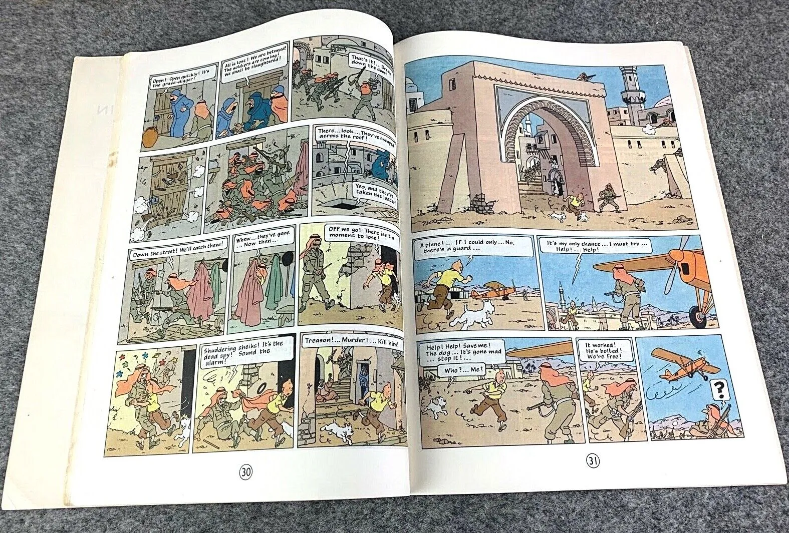 Cigars of the Pharaoh - Tintin Magnet UK Paperback Edition Book 1980s