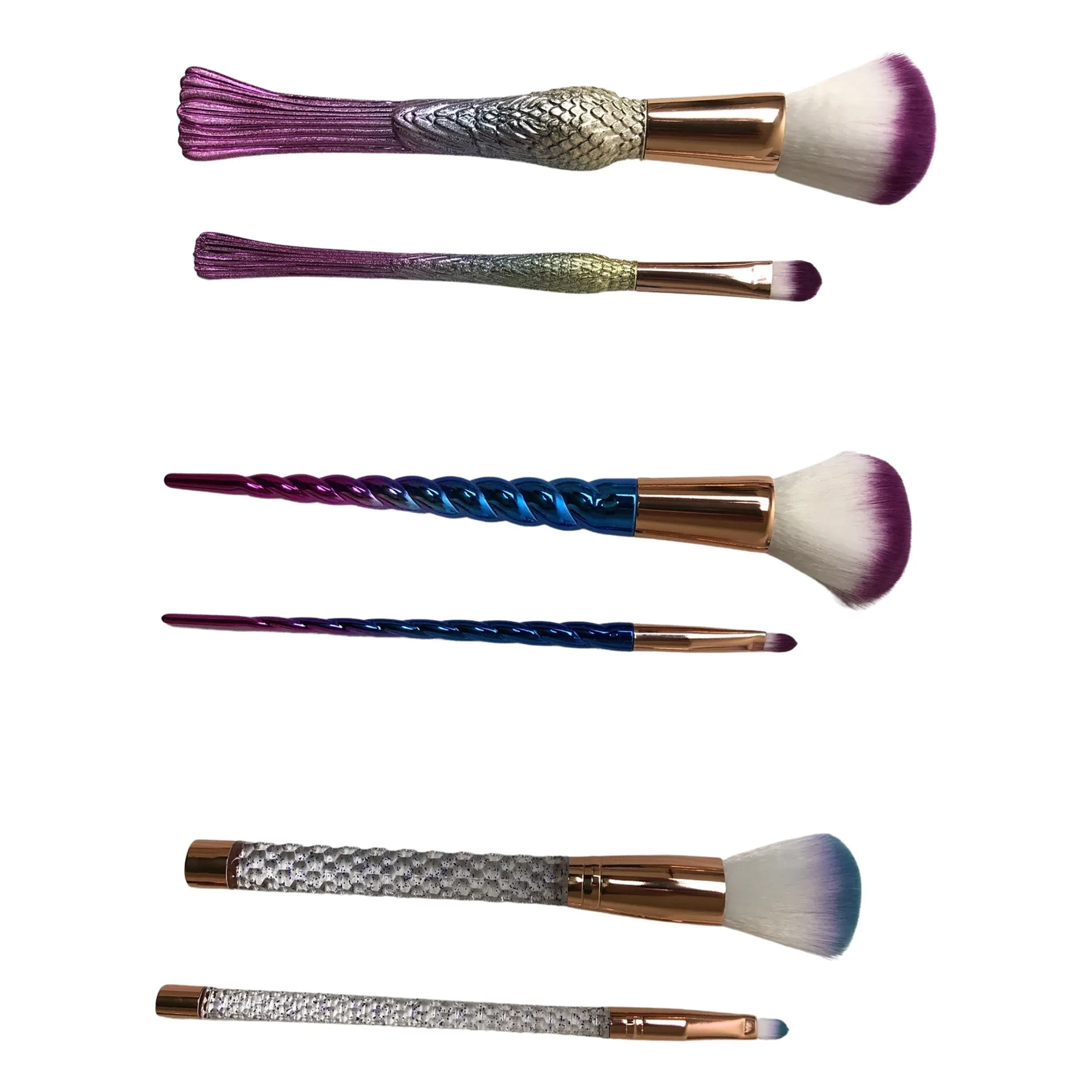 CLEARANCE MAKEUP BRUSHES - 2 PACK (CASE OF 24 - $2.50 / PIECE)  Wholesale 2 Piece Makeup Brush Set SKU: 869-24