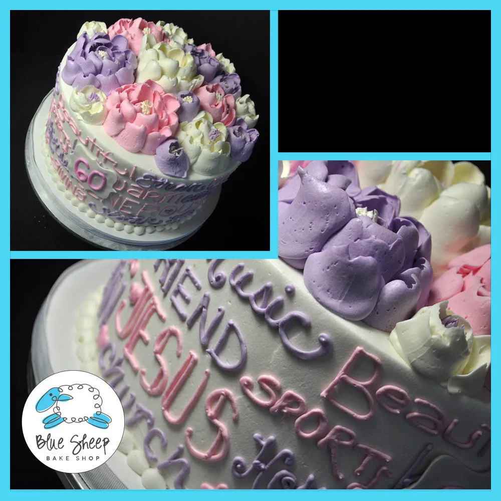 Copy of Buttercream Floral Expressions Birthday Cake