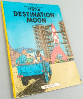 Destination Moon - Tintin Magnet UK Paperback Edition Book 1980s