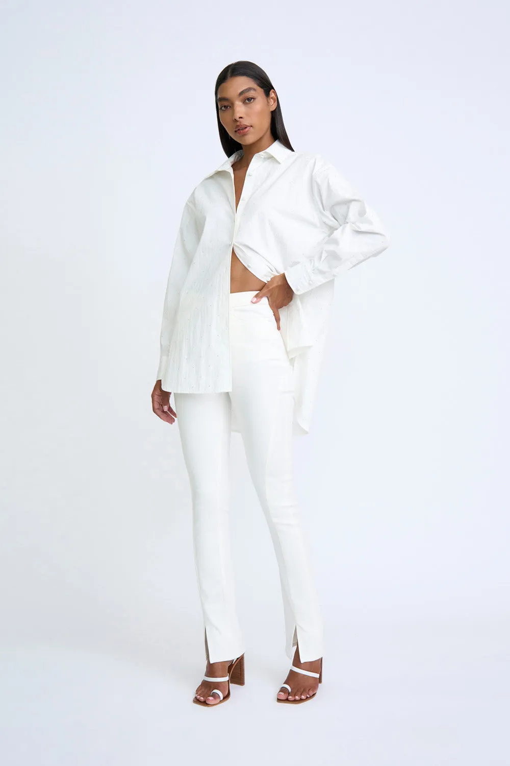 Diamante Spot Shirt | Final Sale - Ivory