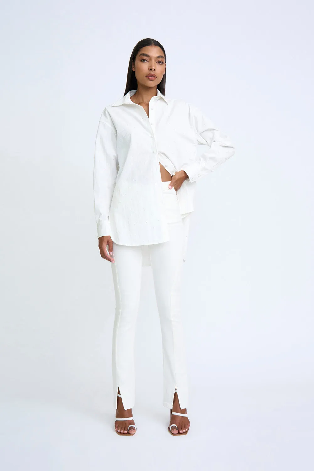 Diamante Spot Shirt | Final Sale - Ivory