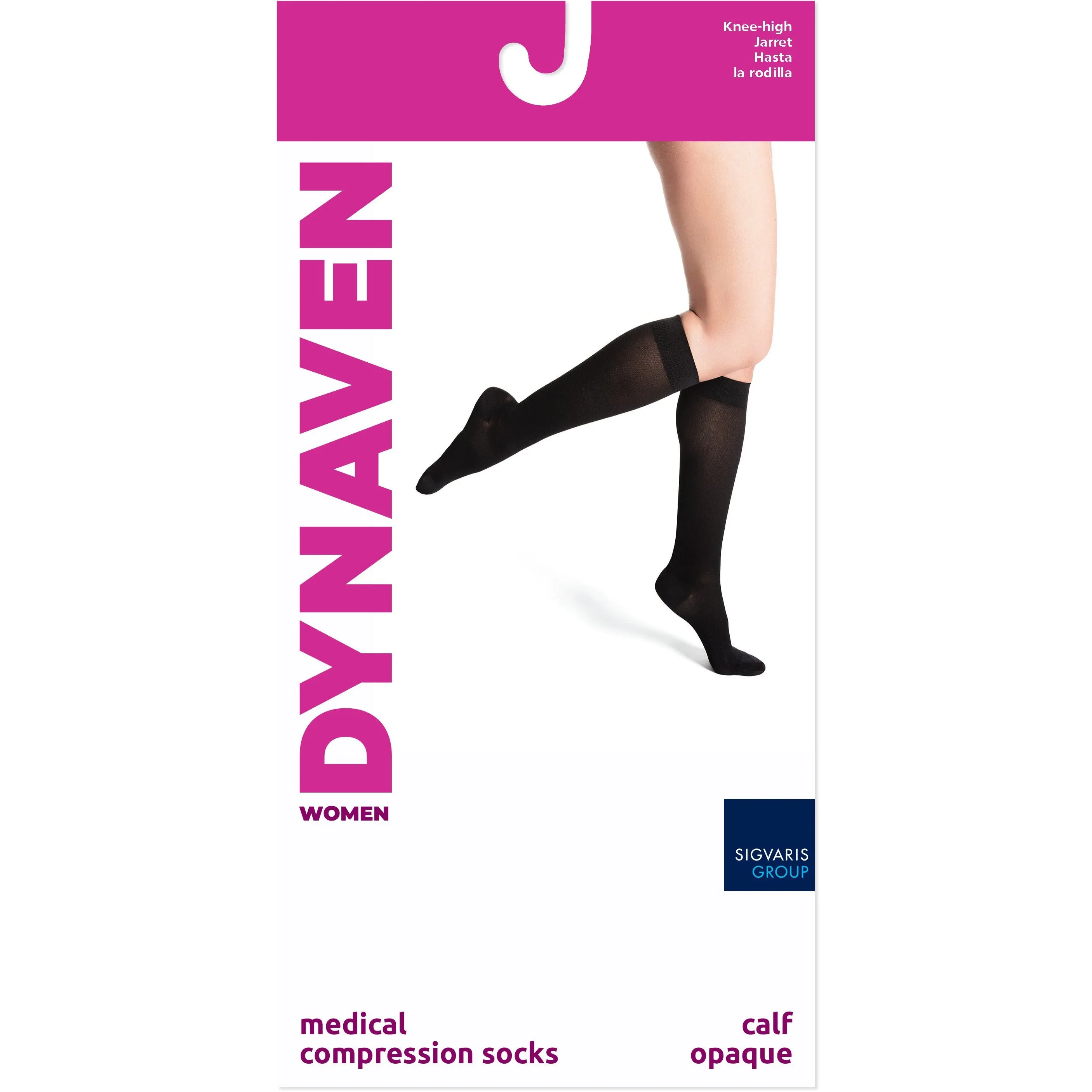 Dynaven Opaque Women's Knee High 15-20 mmHg