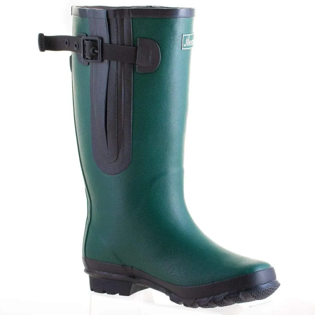 Extra Wide Calf Green Wellies - Wide in Foot and Ankle - Fit 40-57cm Calf