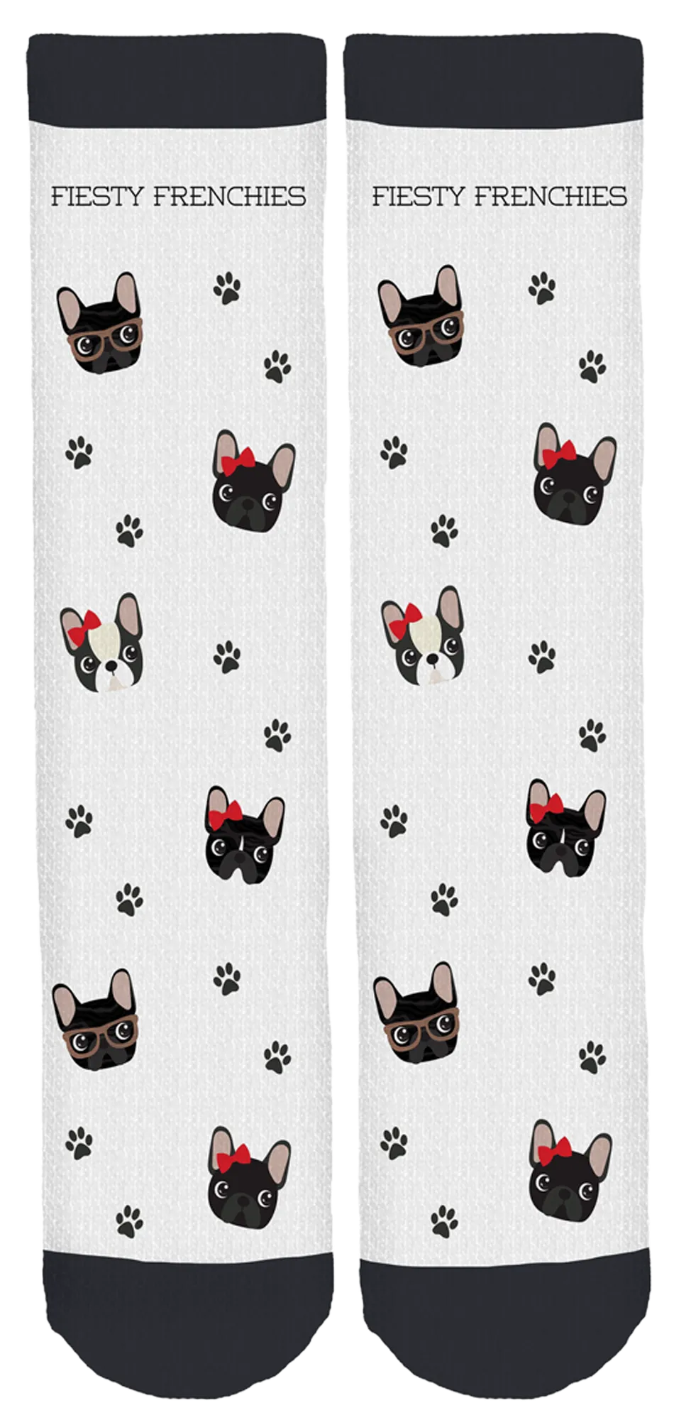 Feisty Frenchies Crew Socks