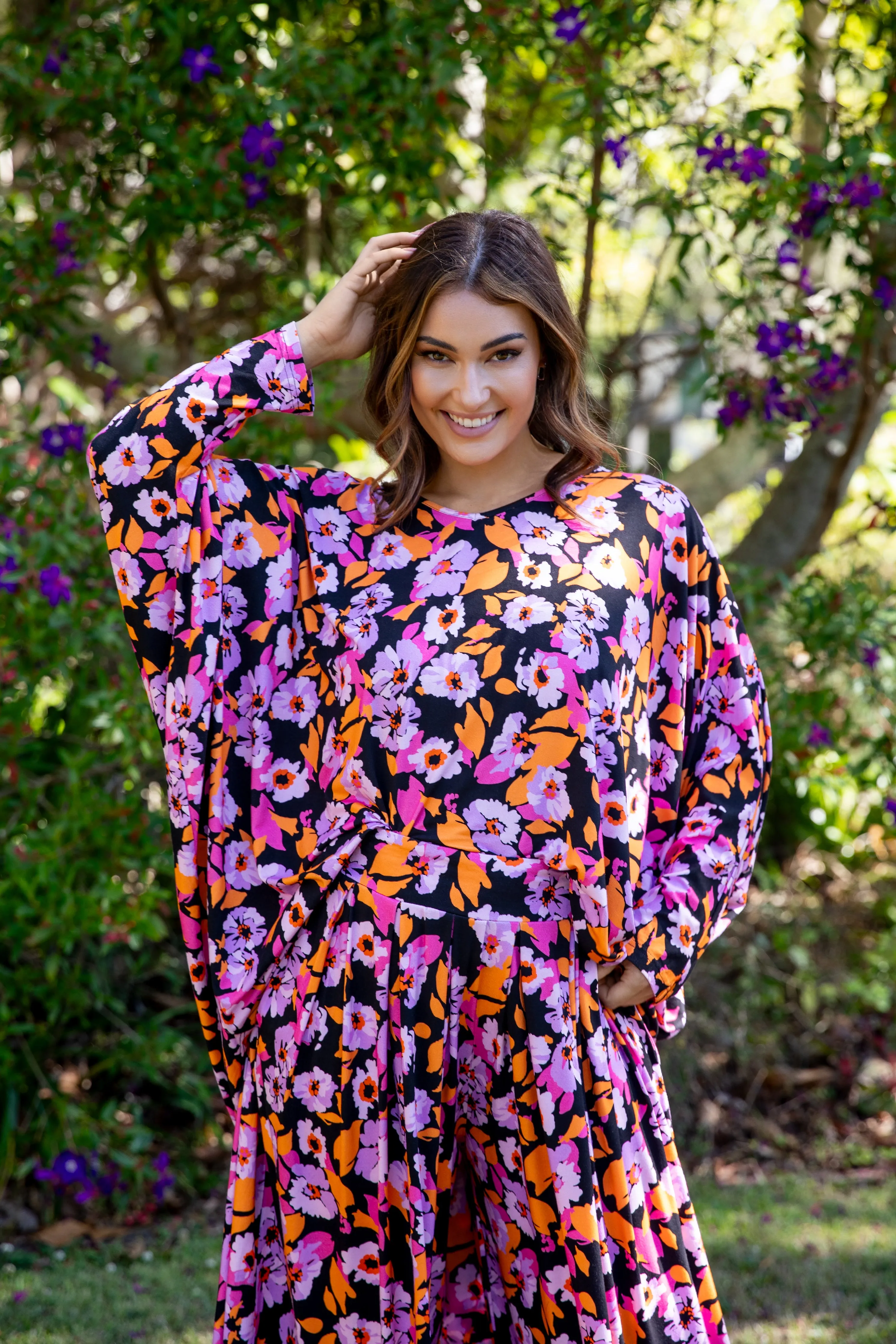 FINAL SALE Long Sleeve Hi Low Miracle Top in Rosella