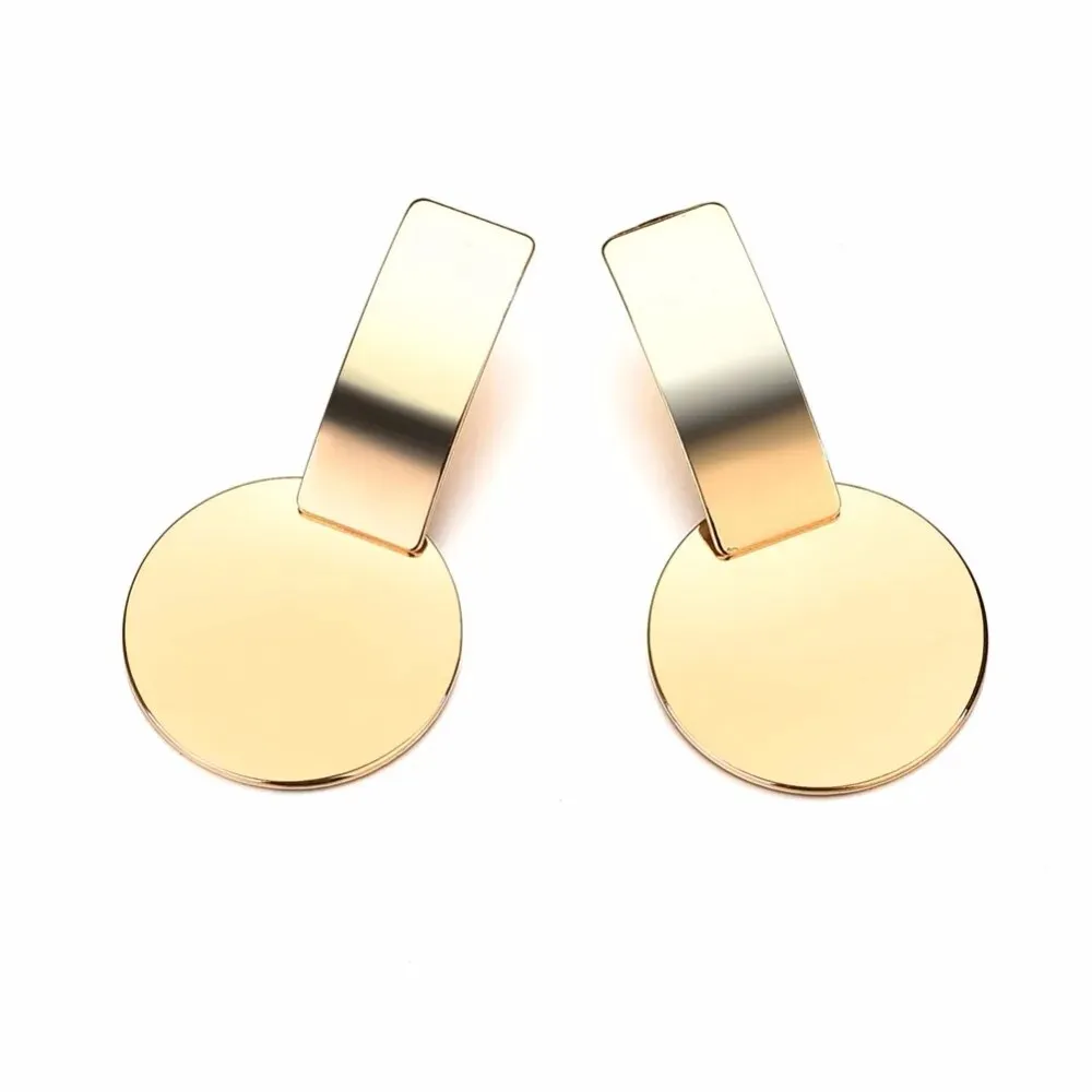 Geometric Gold Classic Women Earrings