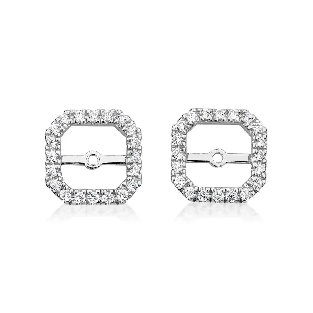 Halo earring enhancer with 0.4 carats* of diamond simulants in sterling silver