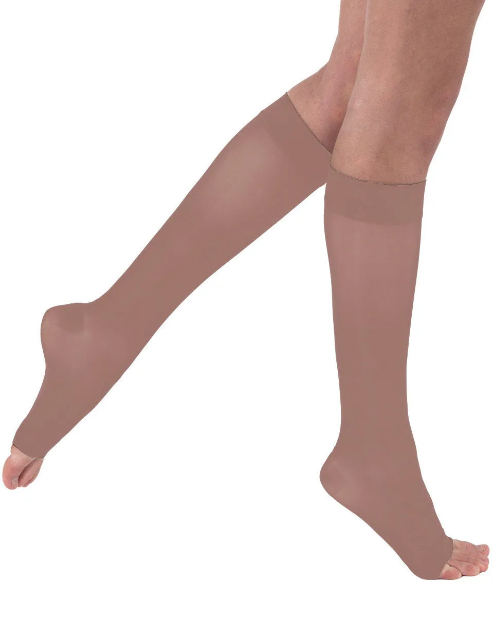 Juzo Dynamic Max Knee High Open Toe 3.5 cm Silicone Top Band 30-40 mmHg