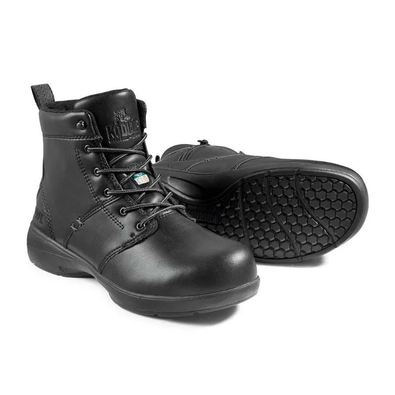 Kodiak Ayton Women's 6" Steel Toe Work Boot With Side Zip KD0A4TENBLK - Black