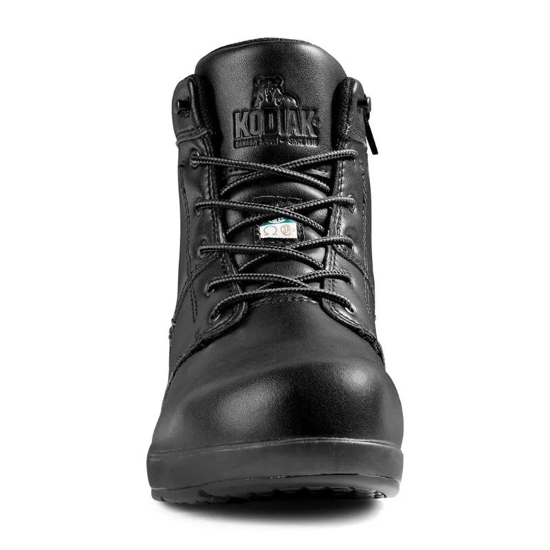 Kodiak Ayton Women's 6" Steel Toe Work Boot With Side Zip KD0A4TENBLK - Black