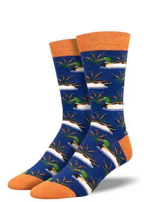 Mallard Ducks Men's Bamboo Socks