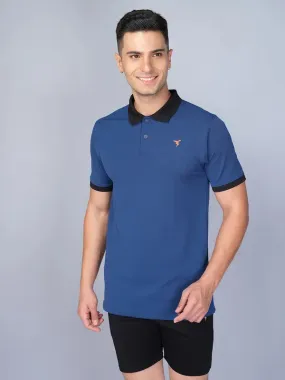 Men Colorblock Slim Fit Polo T-shirt with ELASTO PLUS