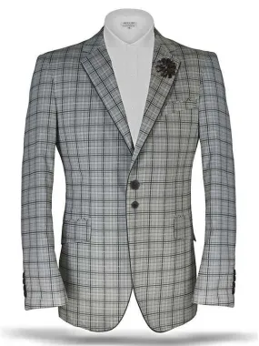 Men's Plaid blazer Tropical Gray