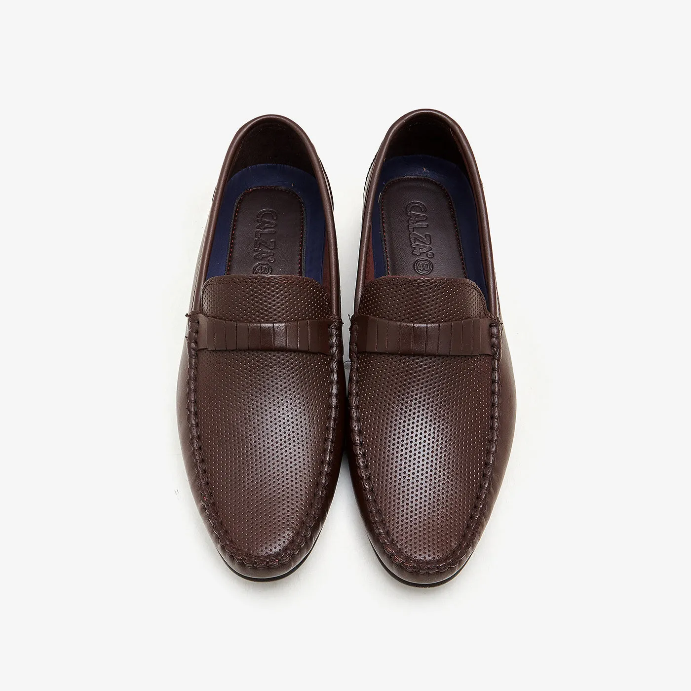 Men's Textured Leather Loafers