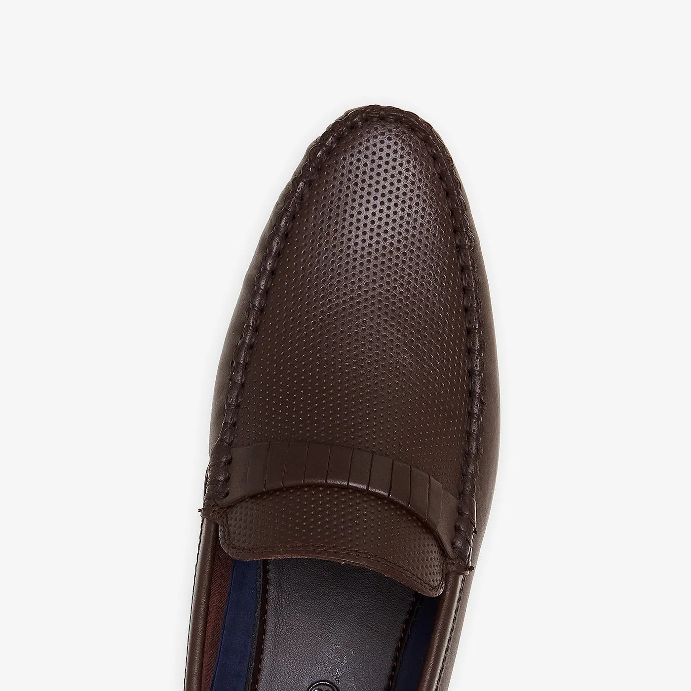 Men's Textured Leather Loafers