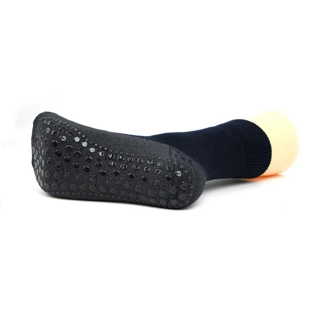 Men's Woolen Anti-Skid (Gripper) Indoor Socks - Navy