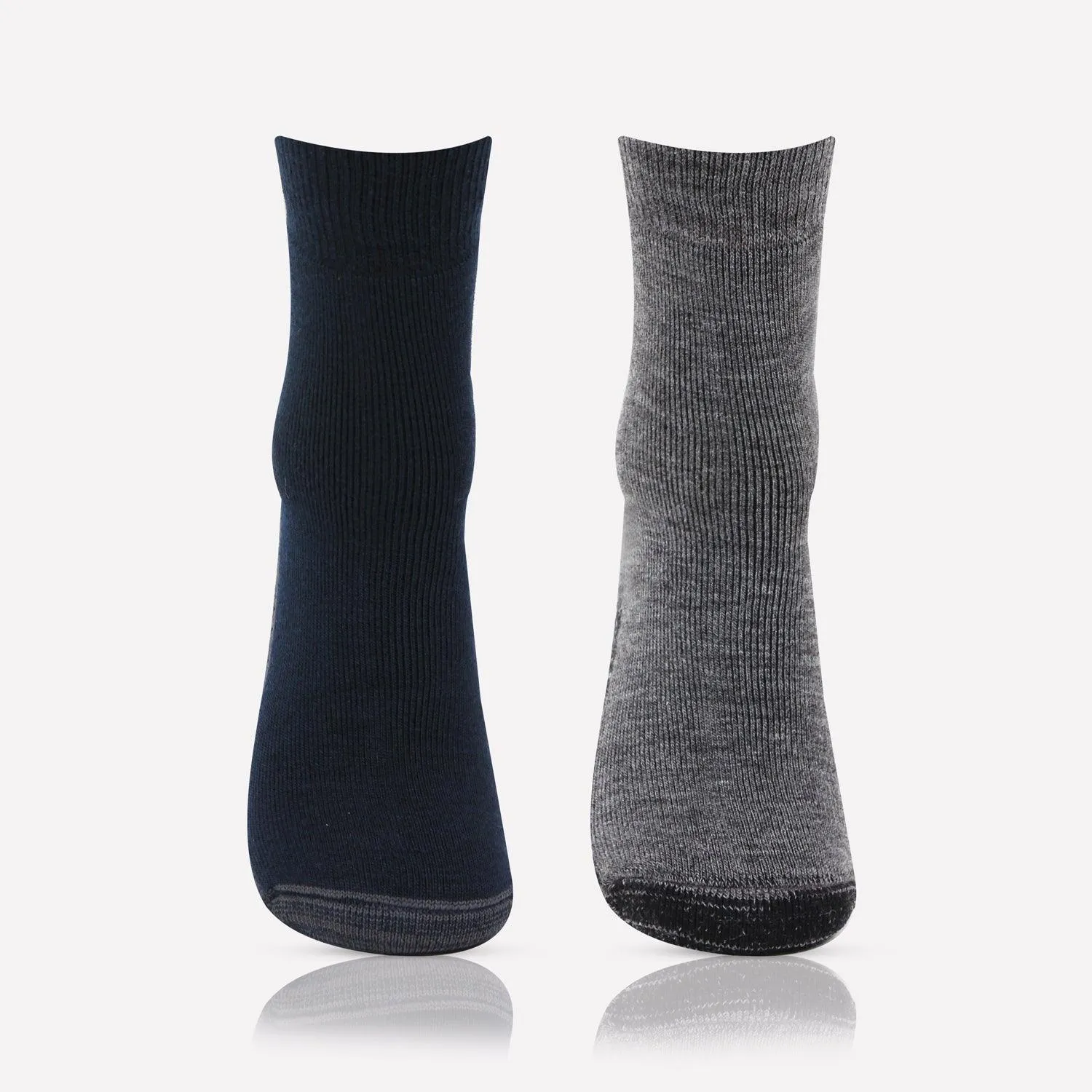 Men's Woolen Assorted Anti-Skid (Gripper) Indoor Socks - Pack Of 2