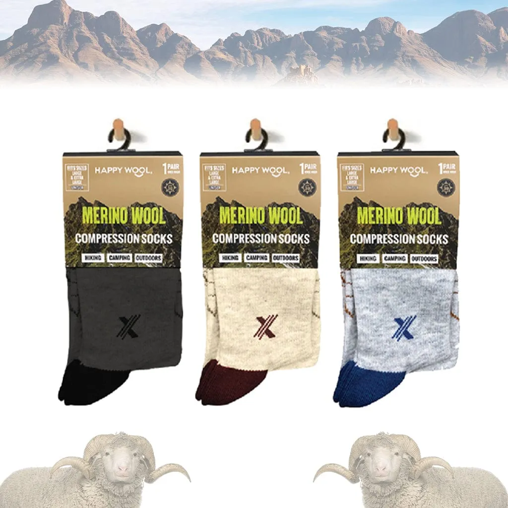 Merino Wool Boot Socks (3-Pack Assorted)