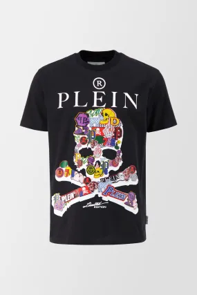 Philipp Plein Black Round Neck Skull T-Shirt