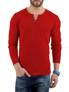 Red Henley T-Shirt