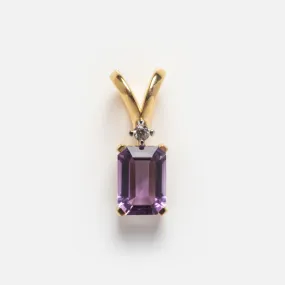 Solid Gold 2024 February Capsule Amethyst Baguette Charm